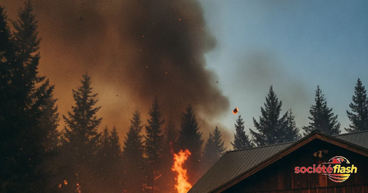 B.C. Wildfire: Flames Come Within Feet of Quebecer’s Home