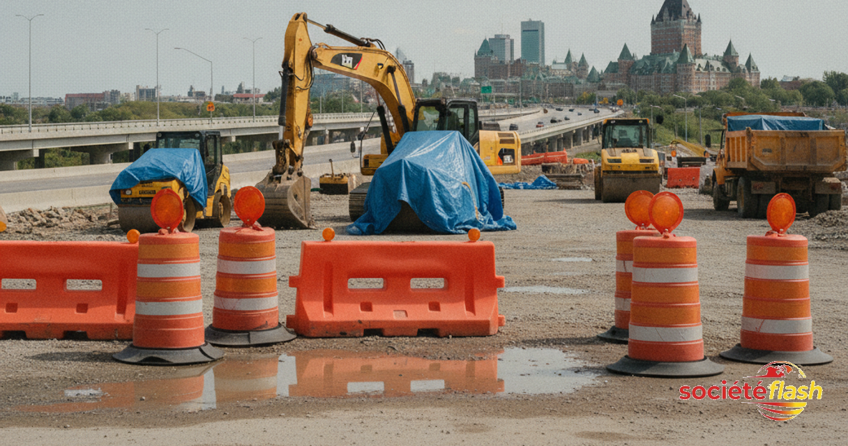 De 6 à 17 en un mois: le nombre de chantiers routiers suspendus explose dans la région de Québec