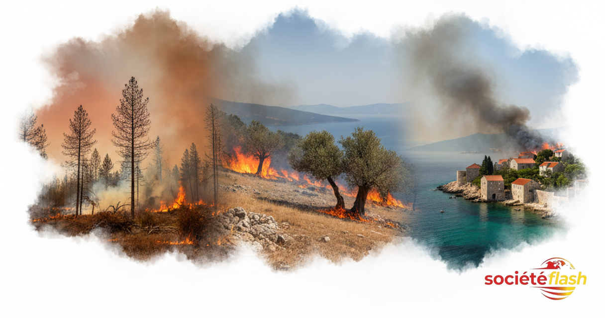 Incendies en Europe : Landes, Grèce, Croatie en alerte