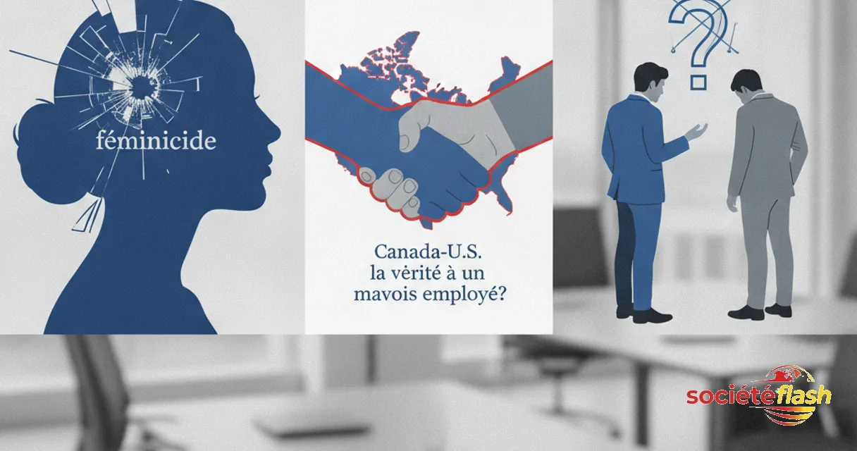 féminicide, sprint de négociations Canada–États-Unis et dire ou non la vérité à un mauvais employé ?