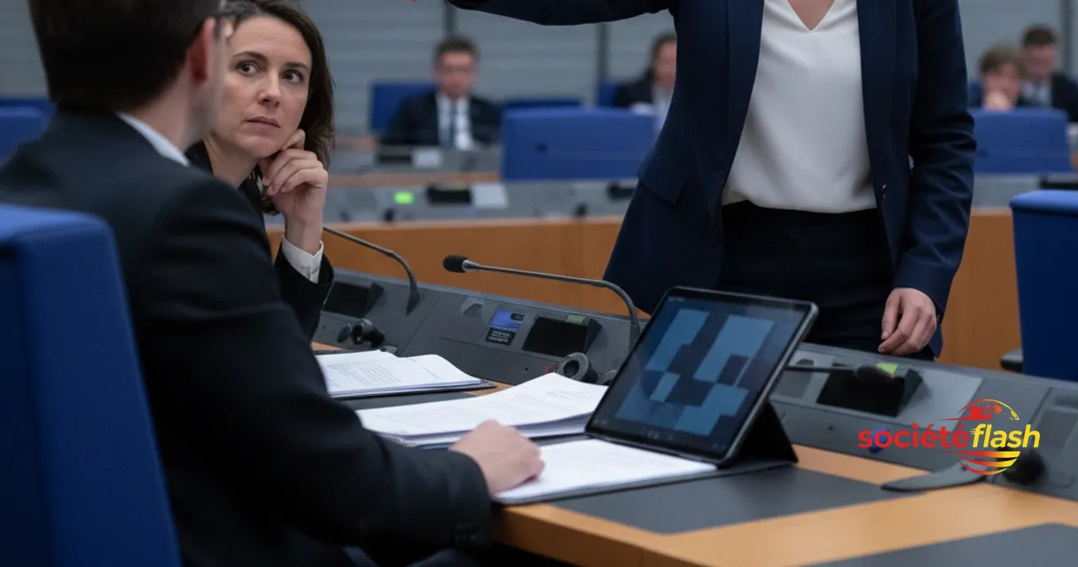 Manon Aubry interpelle le Parlement sur l'exposition anti-IVG