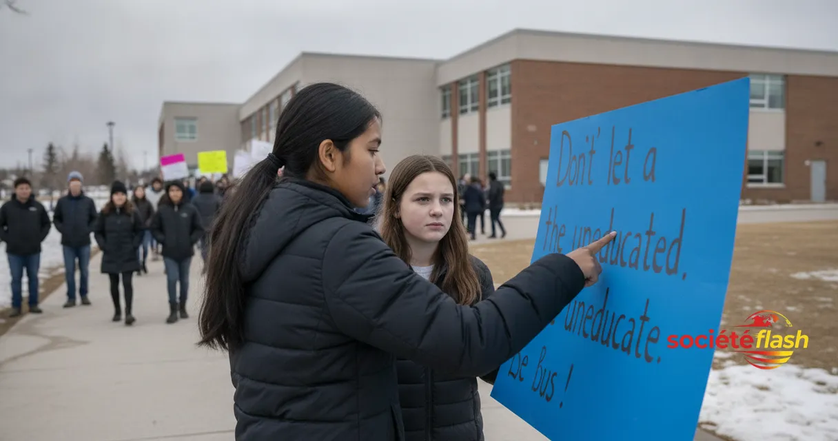 Des élèves de Grande Prairie manifestent contre un enseignant