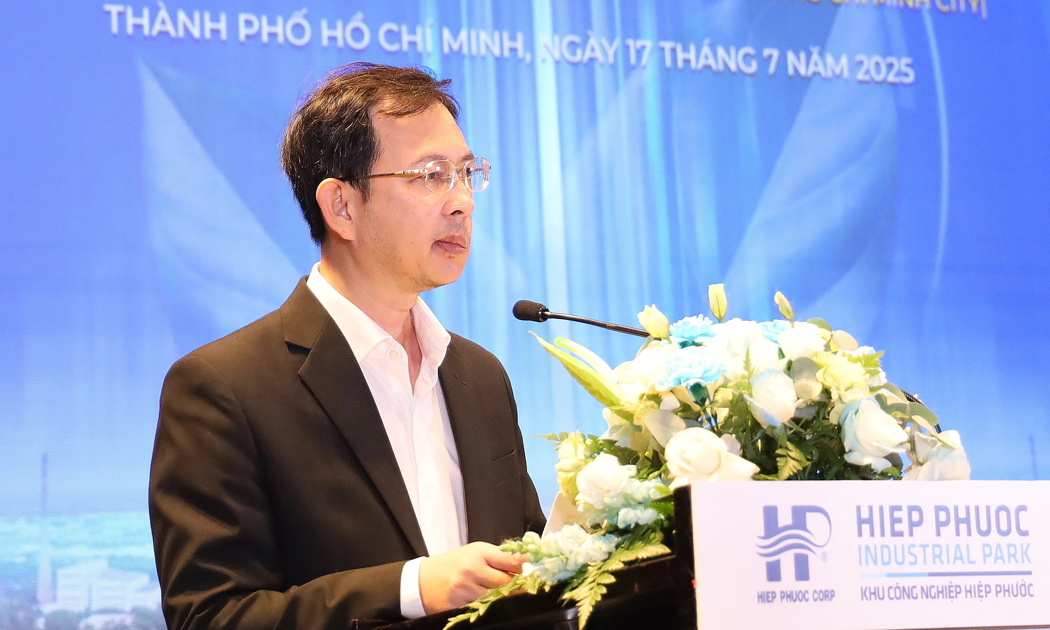Ông Trần Việt Hà, Phó trưởng ban Hepza phát biểu sáng 17/7. Ảnh: ITPC