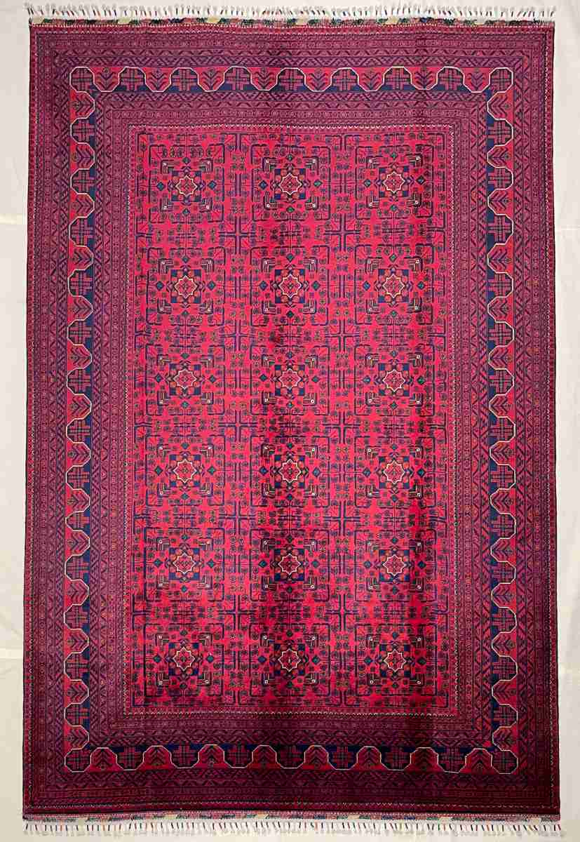 7x10 ft Hand Knotted Afghan Wool Khal Muhammadi Khamyab Area Rug - Natural Vegetable Dye
