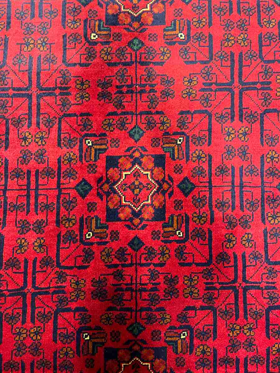7x10 ft Hand Knotted Afghan Wool Khal Muhammadi Khamyab Area Rug - Natural Vegetable Dye thumbnail 6
