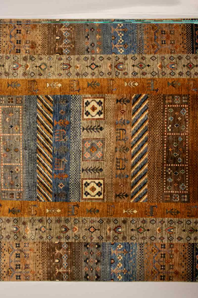6x8 ft Hand Knotted Afghan Wool Gabbeh Area Rug - Natural Vegetable Dye thumbnail 2