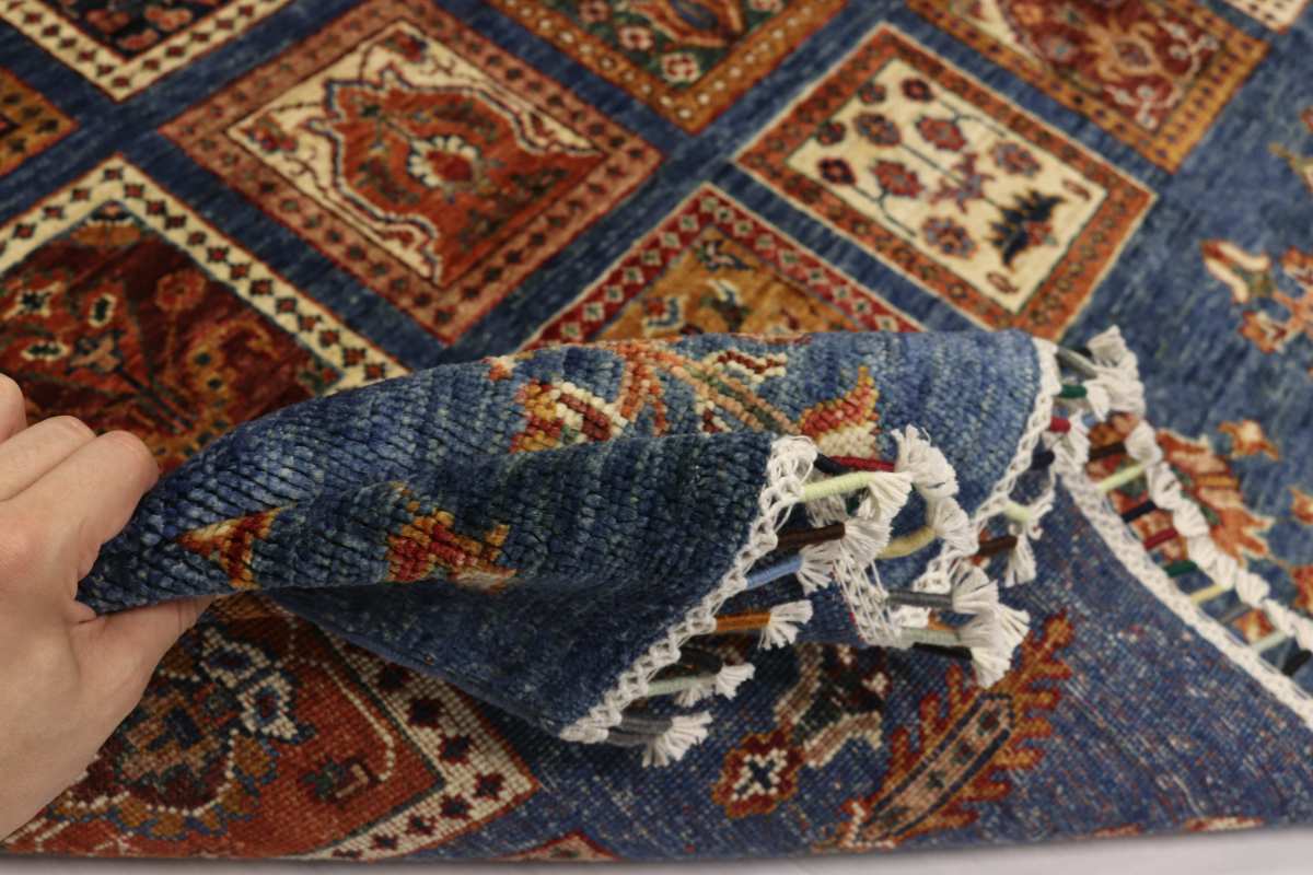 6x8 ft Hand Knotted Afghan Wool Bakhtiari Area Rug - Natural Vegetable Dye thumbnail 5