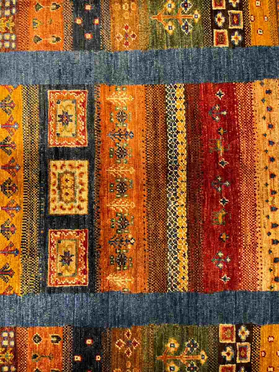 3x4 ft Hand Knotted Afghan Wool Gabbeh Area Rug - Natural Vegetable Dye thumbnail 4
