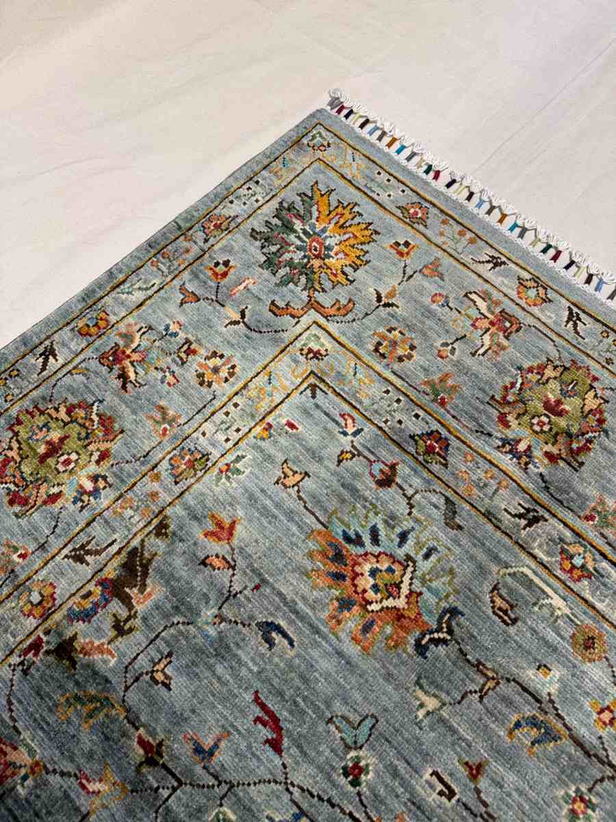 El Dokuma Afgan Halı Sułtani Desenli Kök Boya 174 x 236 cm küçük görsel 3