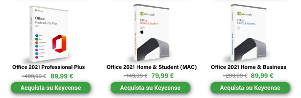 Acquista Office 2021 su Keycense