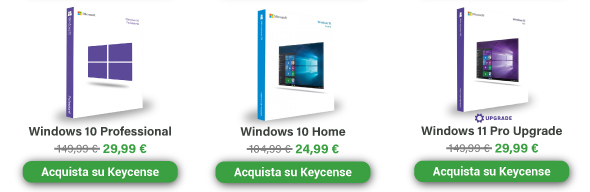 Acquistare Windows 10 su Keycense