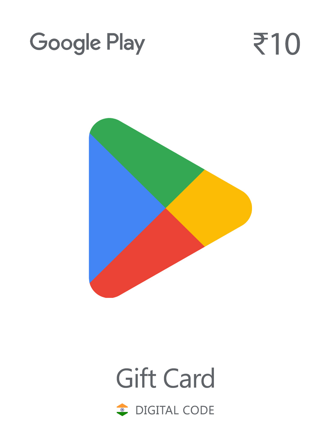 Google Play Gift Card 10 INR in India | Keycense