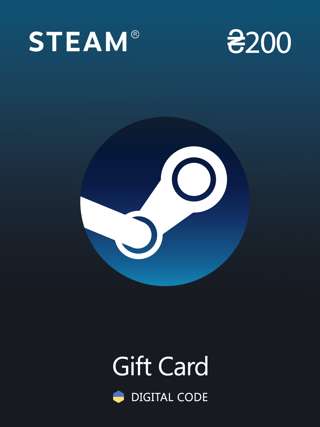 Steam Gift Card 200 UAH Ukraine | Steam
