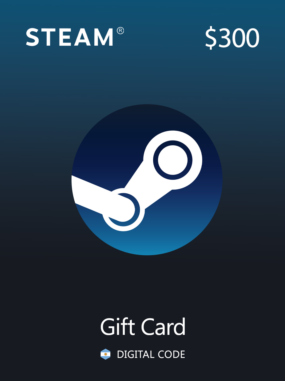 Steam Gift Card 300 ARS Argentina | Steam