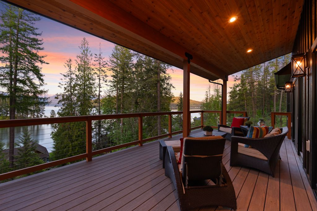 Expansive Covered Deck with Lake Views