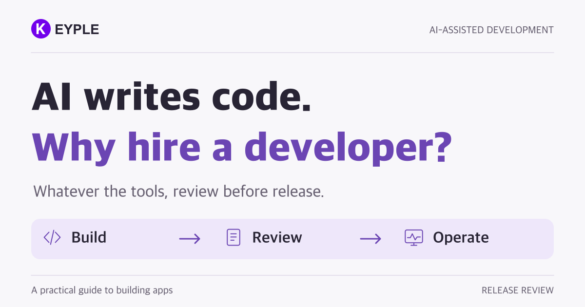 AI writes code. Why hire a developer? Build, review and operate.