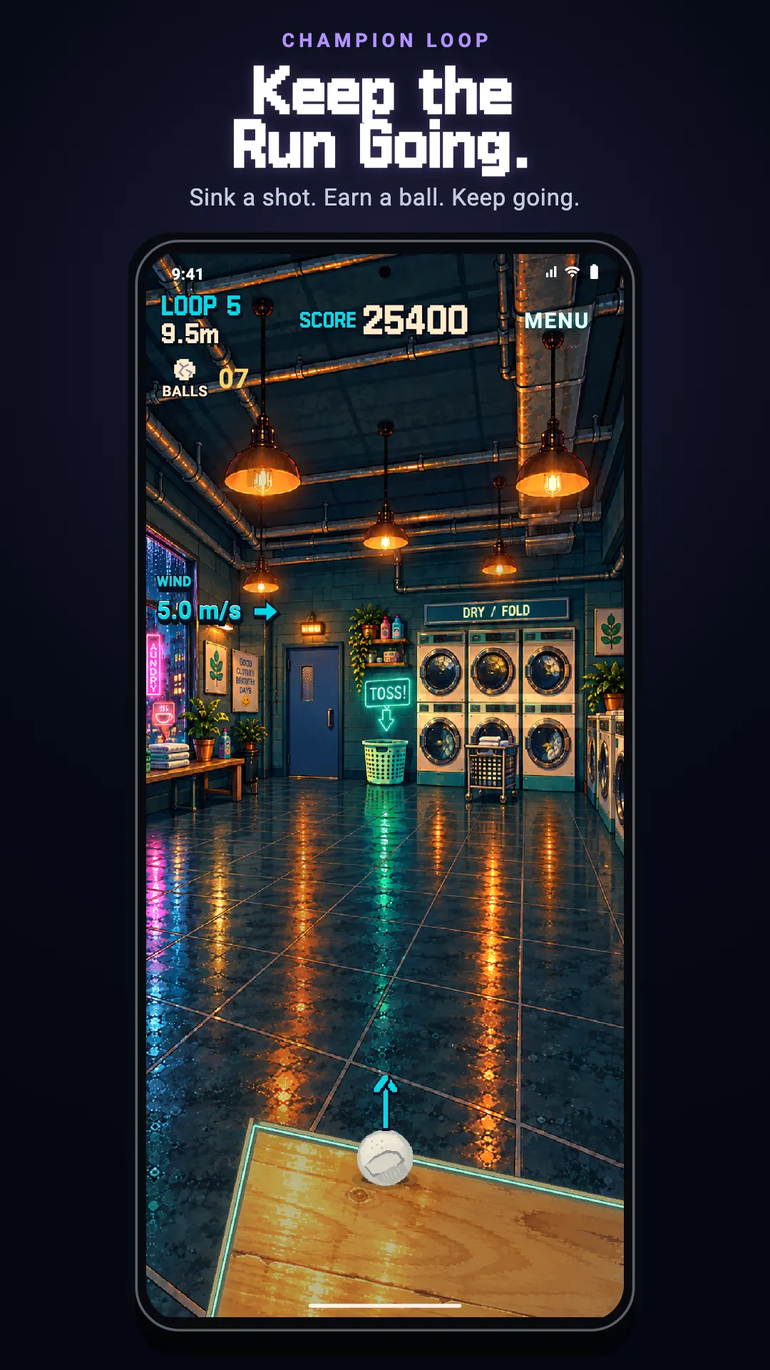 One More Toss: Pixel-Art Paper Toss Arcade project screen 4