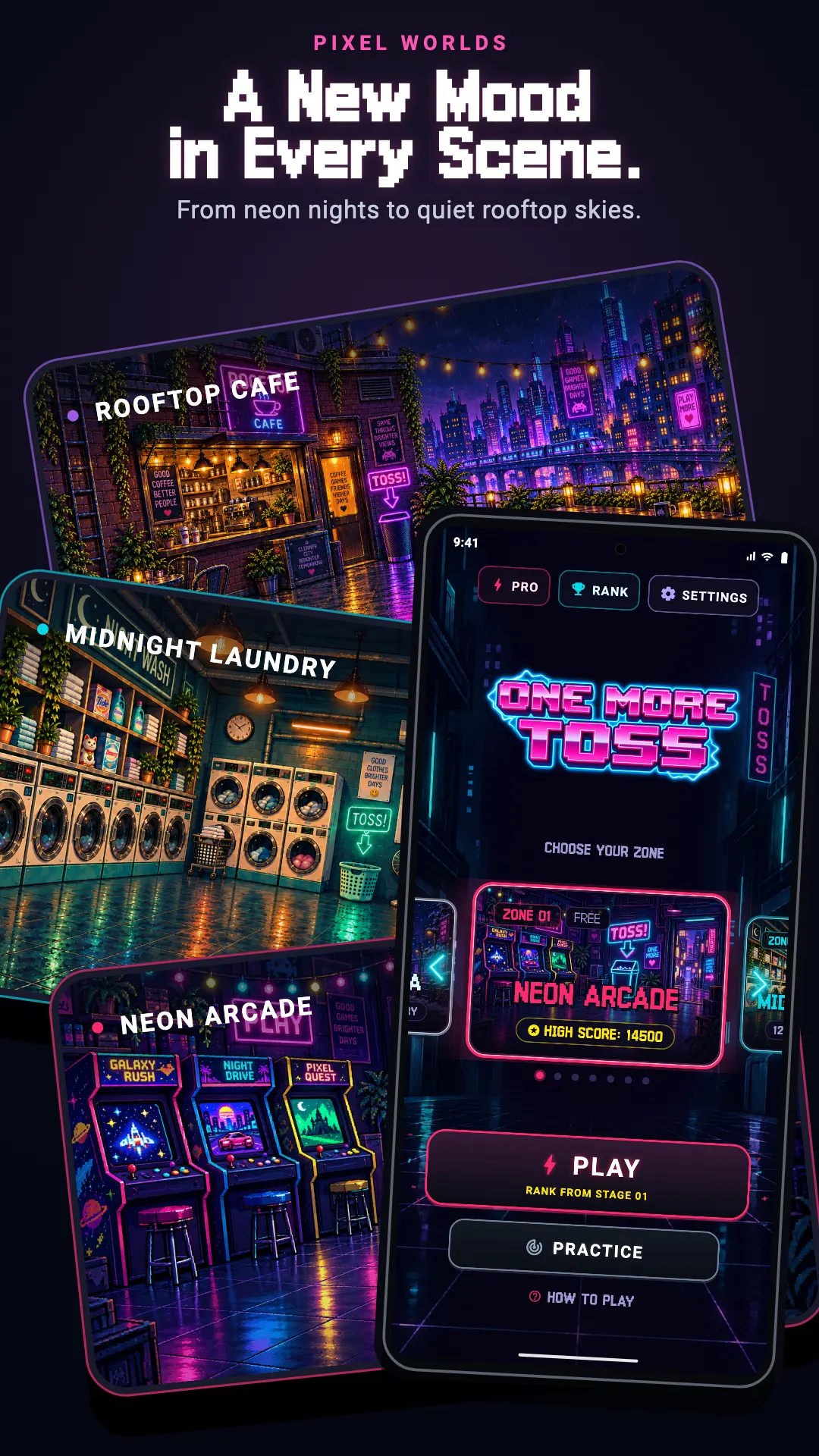One More Toss: Pixel-Art Paper Toss Arcade project screen 2