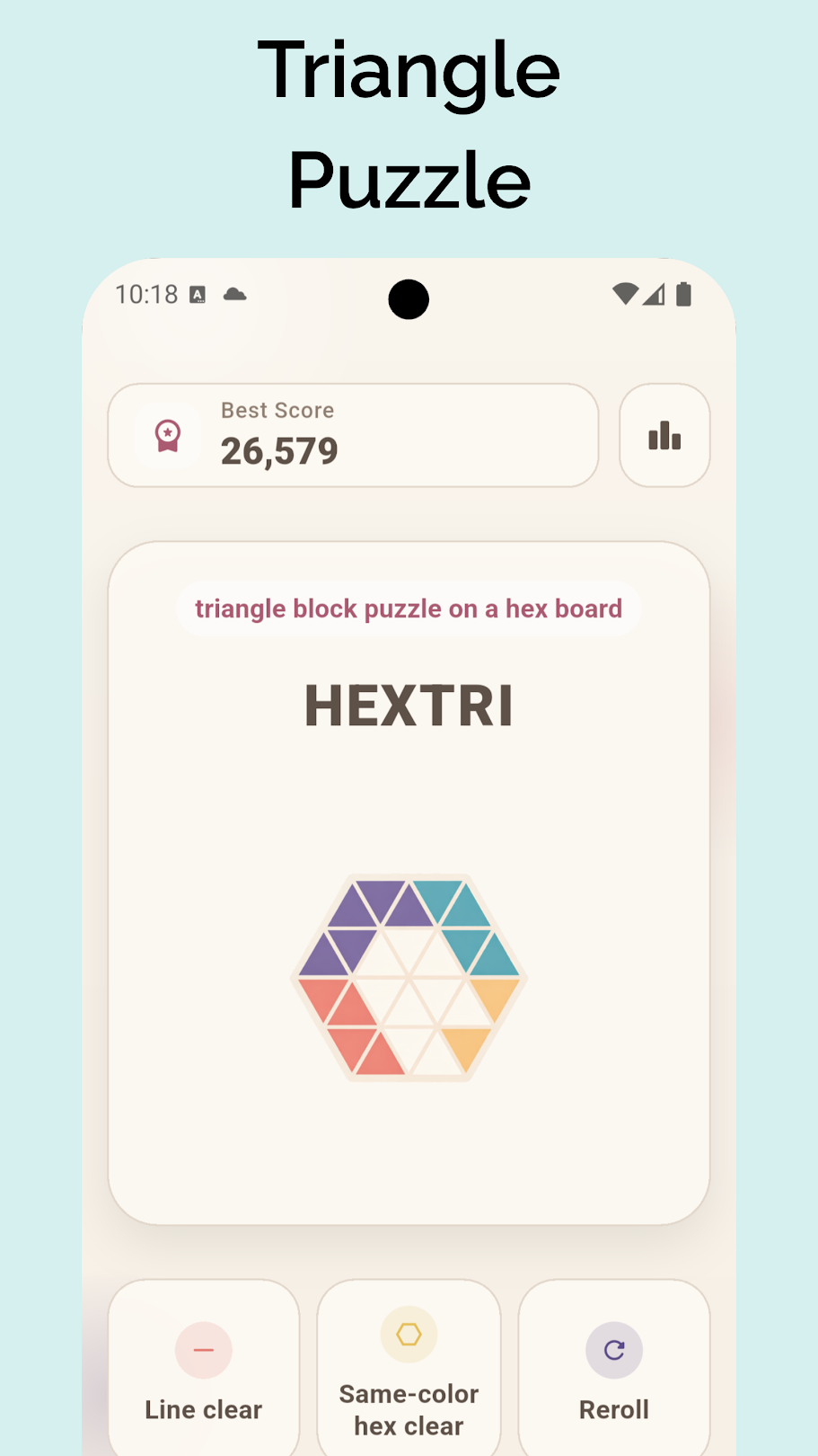 HEXTRI : 삼각형 퍼즐 프로젝트 화면 1