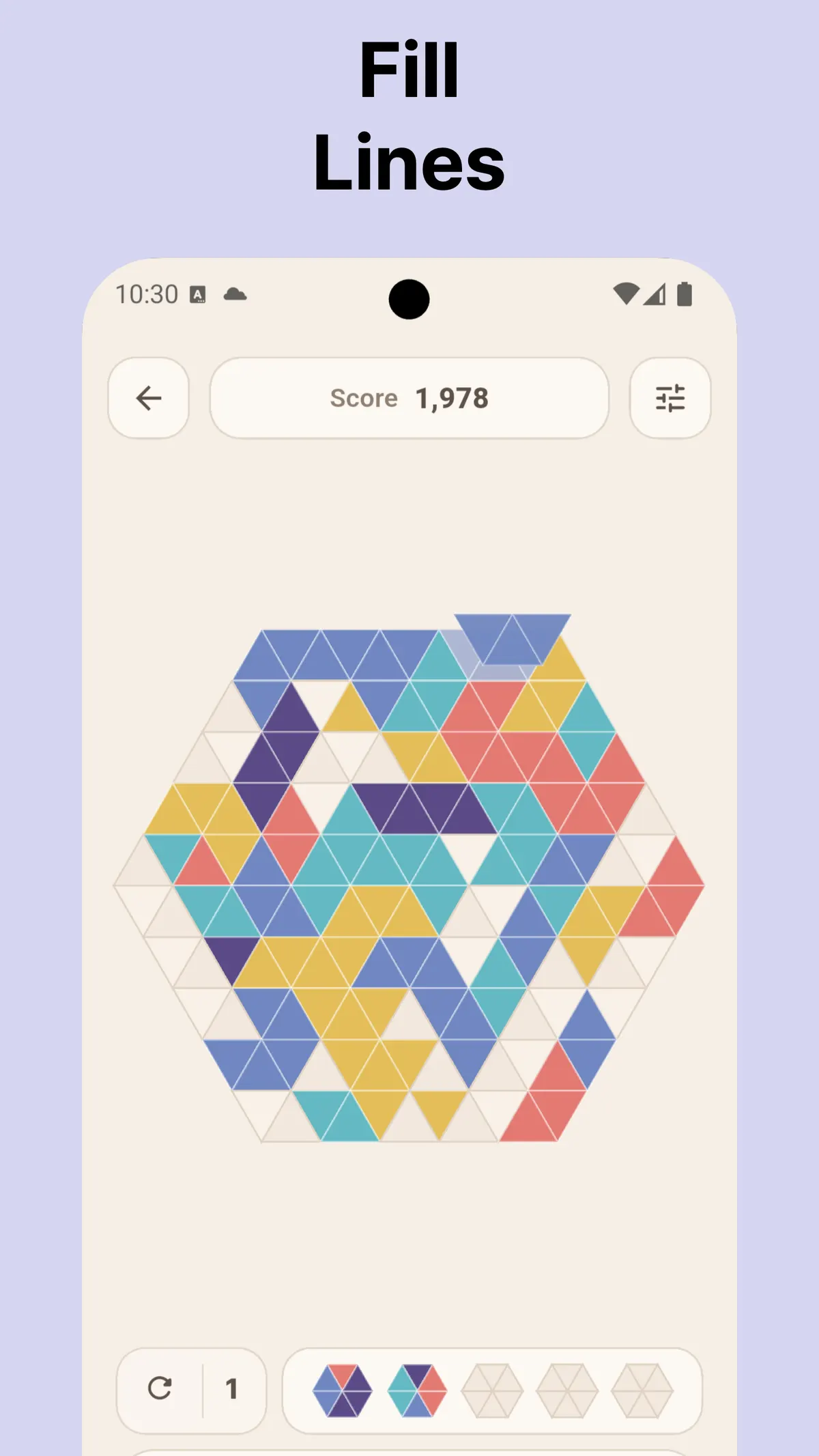 HEXTRI: Triangle Puzzle project screen 2