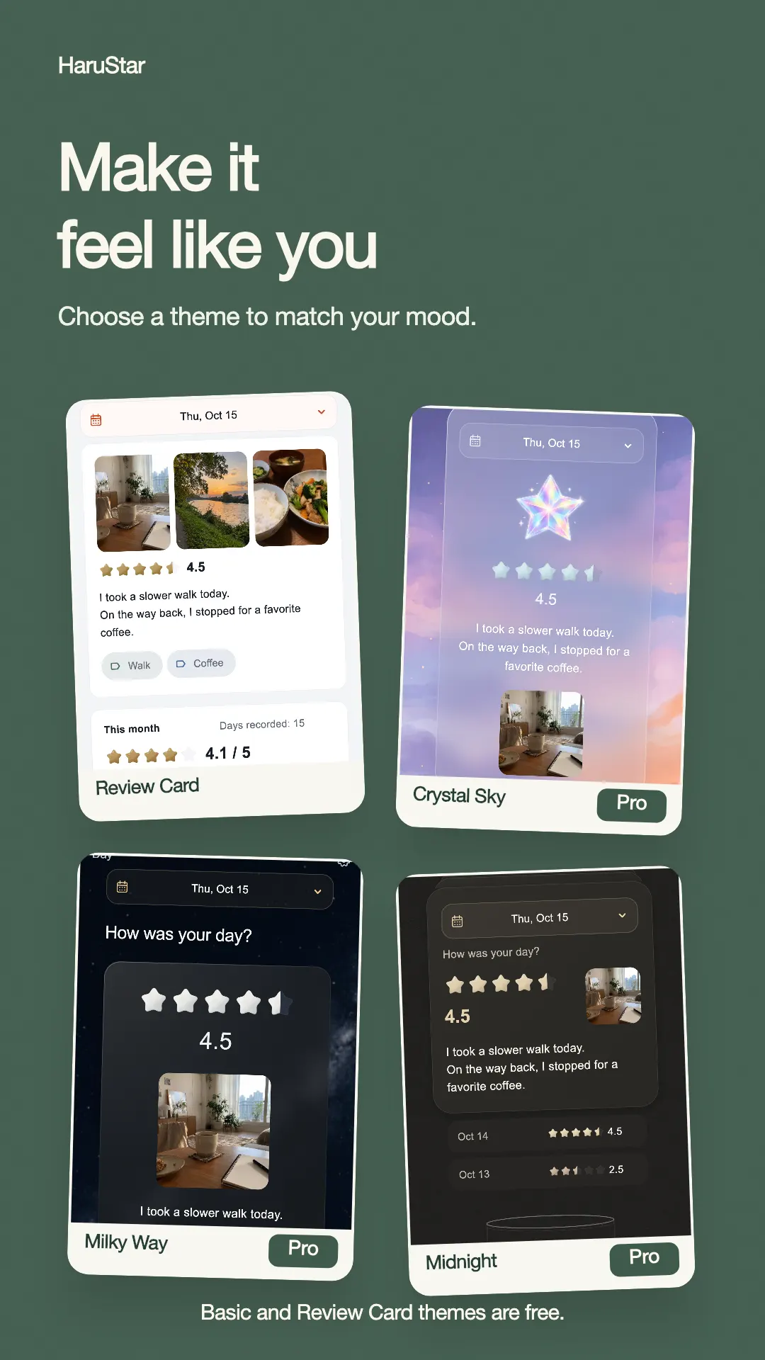 HaruStar: A Star Rating Journal project screen 6