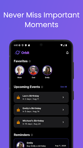 Orbit : My Social Universe 프로젝트 화면 2