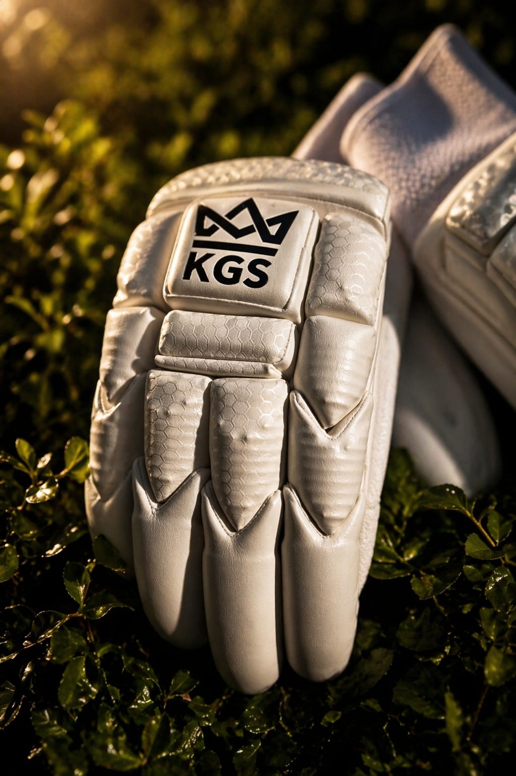 KGS Elite Classic Batting Gloves – Professional White Cricket Gloves for Maximum Comfort & Control