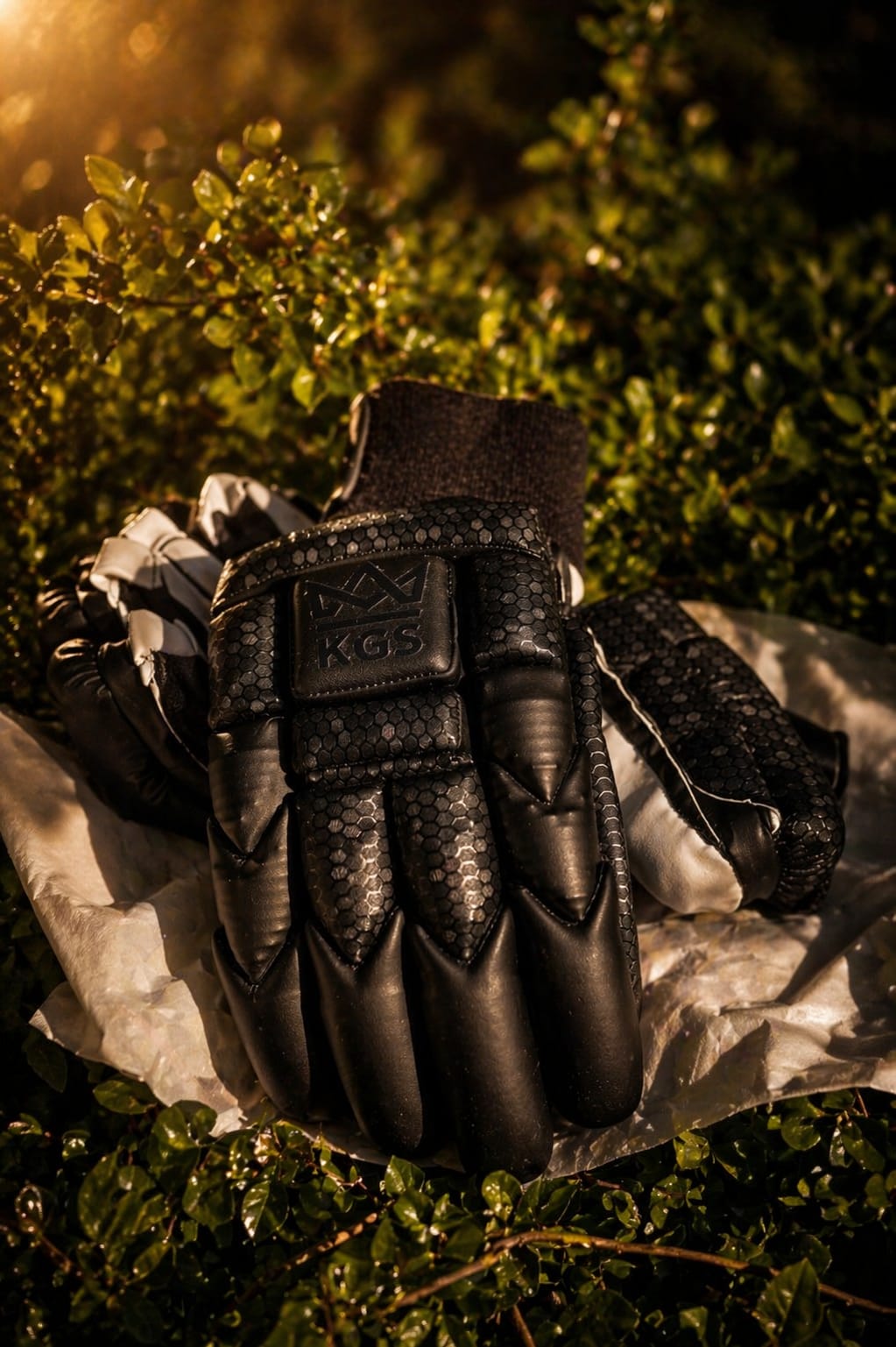 KGS Elite Stealth Batting Gloves – Premium Black Cricket Gloves with Pro-Level Protection