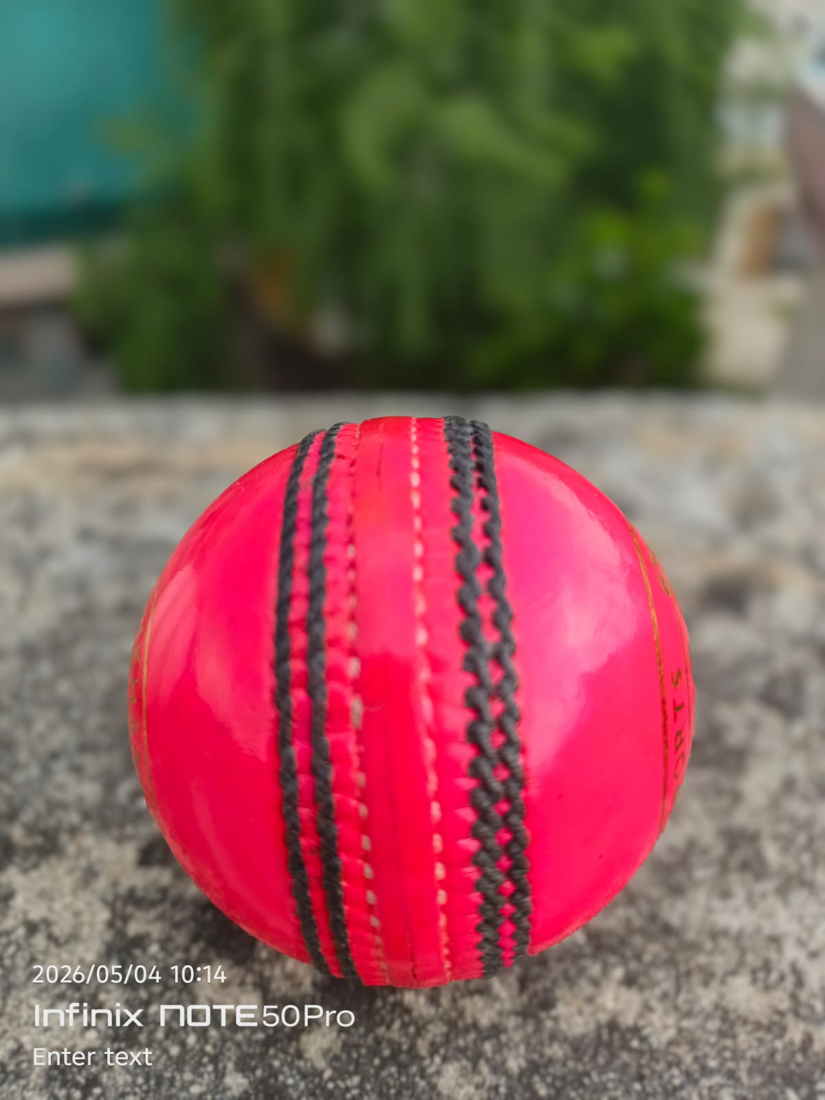 KGS Elite Pink Cricket Ball – Handstitched, Waterproof, Gold Edition | Premium Match Ball