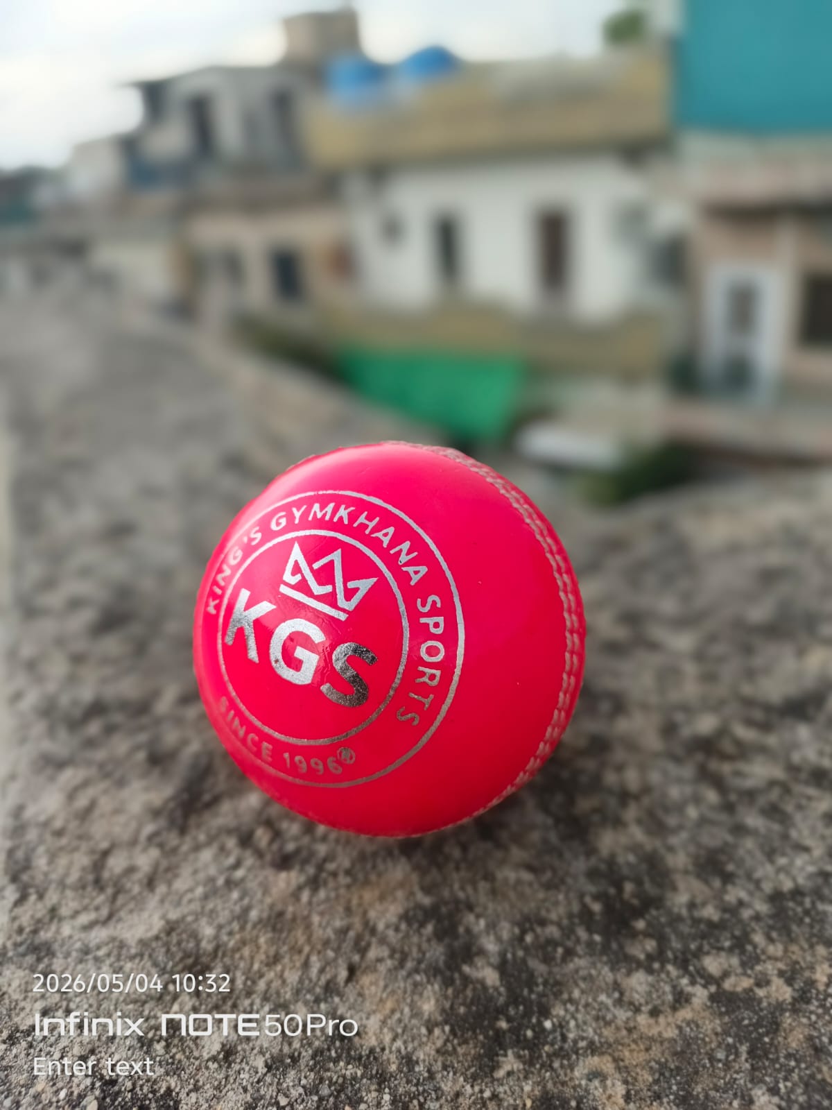 KGS Core Pink Cricket Ball – White Seam | Practice & Casual Match Ball