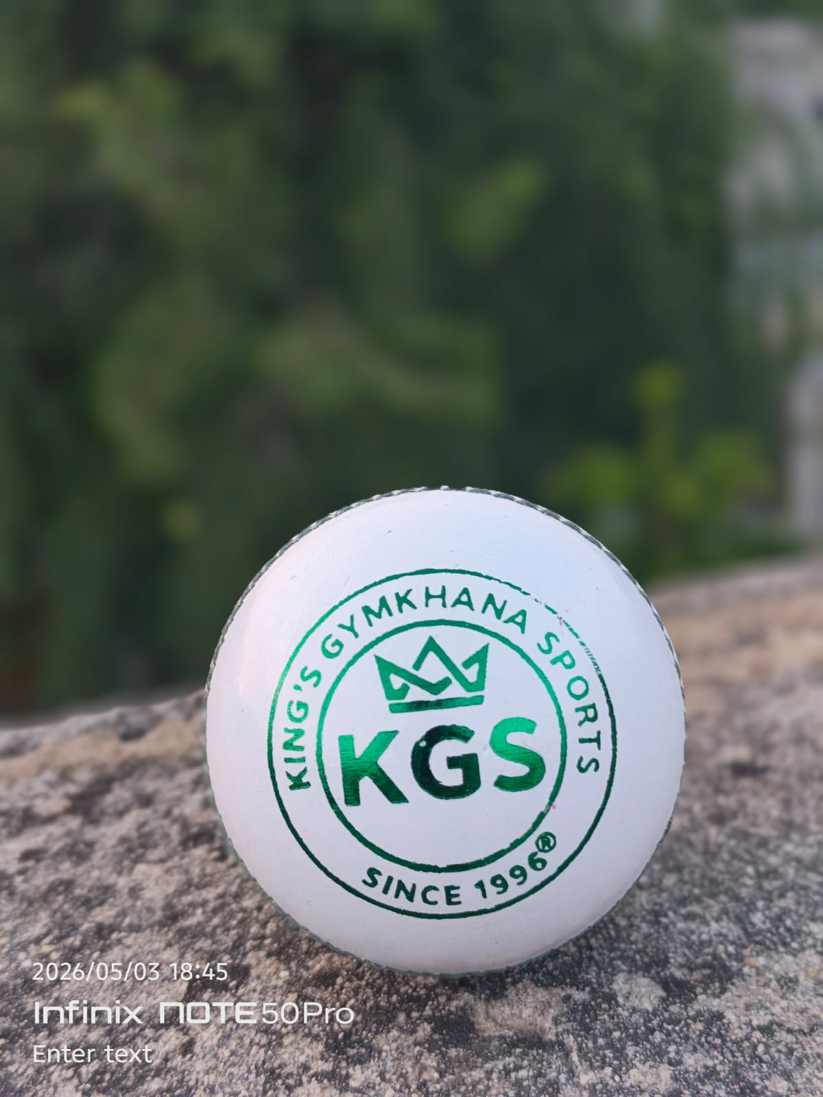 KGS Club White Cricket Ball – Green Seam Edition | Enhanced Visibility & Grip