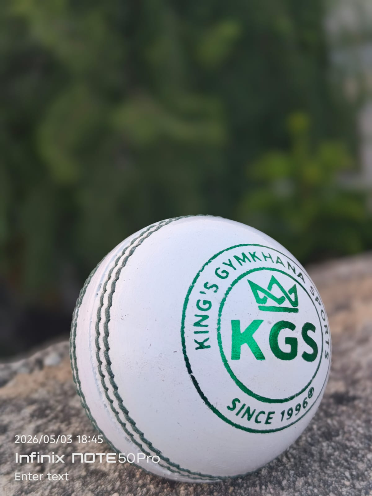 KGS Club White Cricket Ball – Green Seam Edition | Enhanced Visibility & Grip preview 2