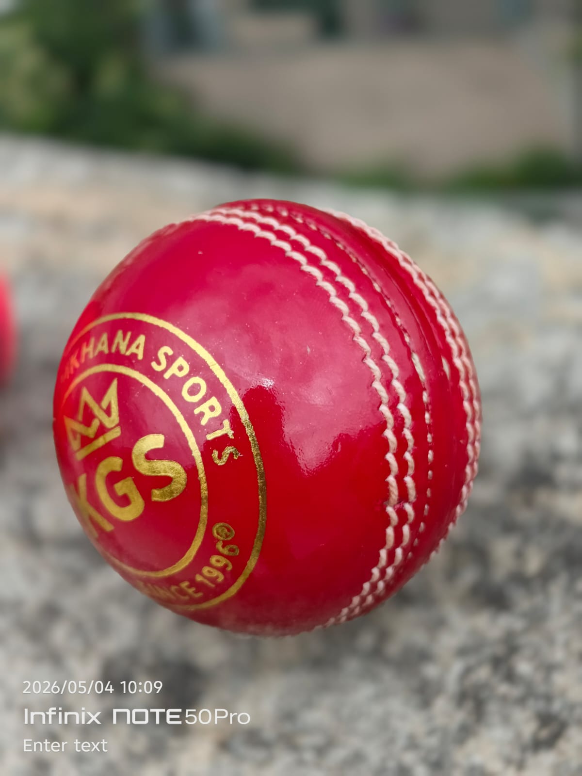 KGS Club Red Cricket Ball – Classic Match Ball with White Seam