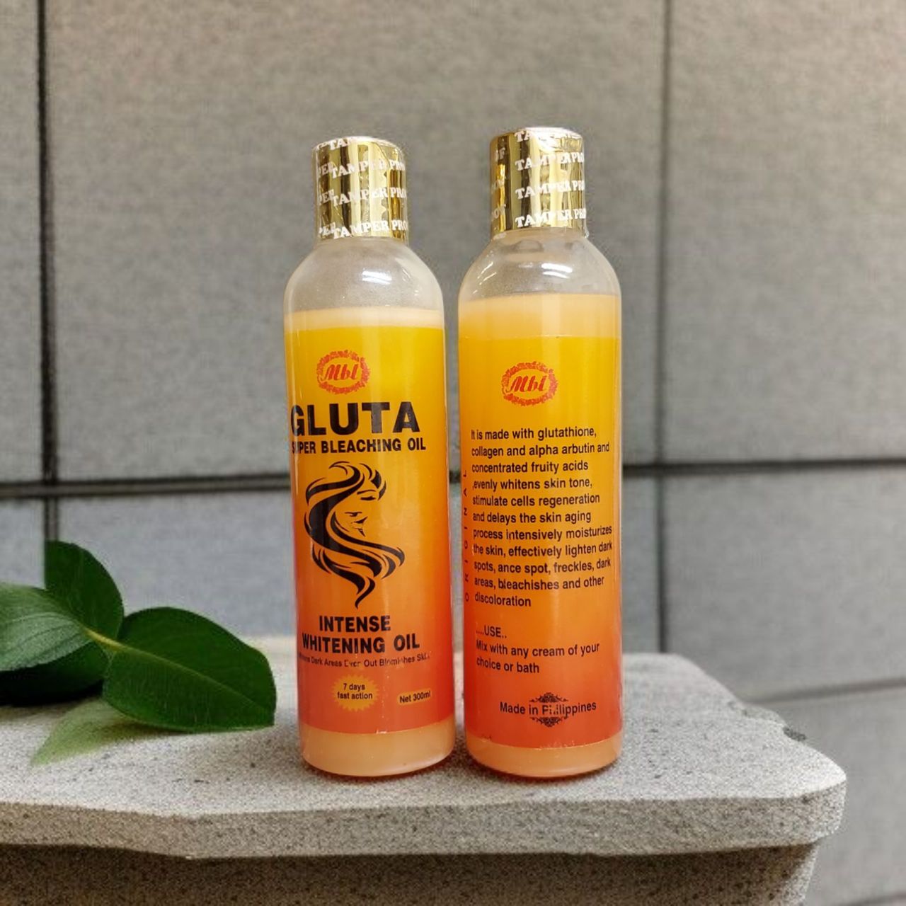GLUTA SUPER BLEACHING OIL INTENSE WHITENING OIL 300ml (7days Whitening)-02