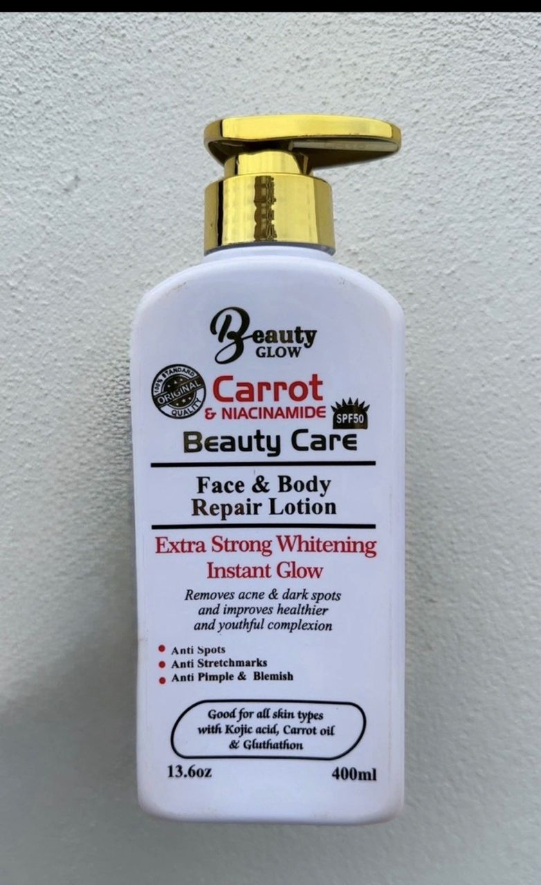 Beauty Glow Carrot & Niacinamide Extra Strong Whitening Lotion 400ml with SPF 50-01