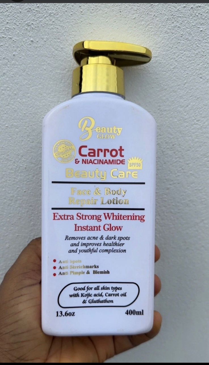 Beauty Glow Carrot & Niacinamide Extra Strong Whitening Lotion 400ml with SPF 50-02
