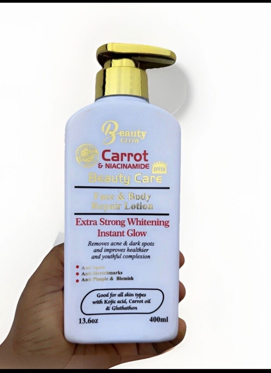Beauty Glow Carrot & Niacinamide Extra Strong Whitening Lotion 400ml with SPF 5003