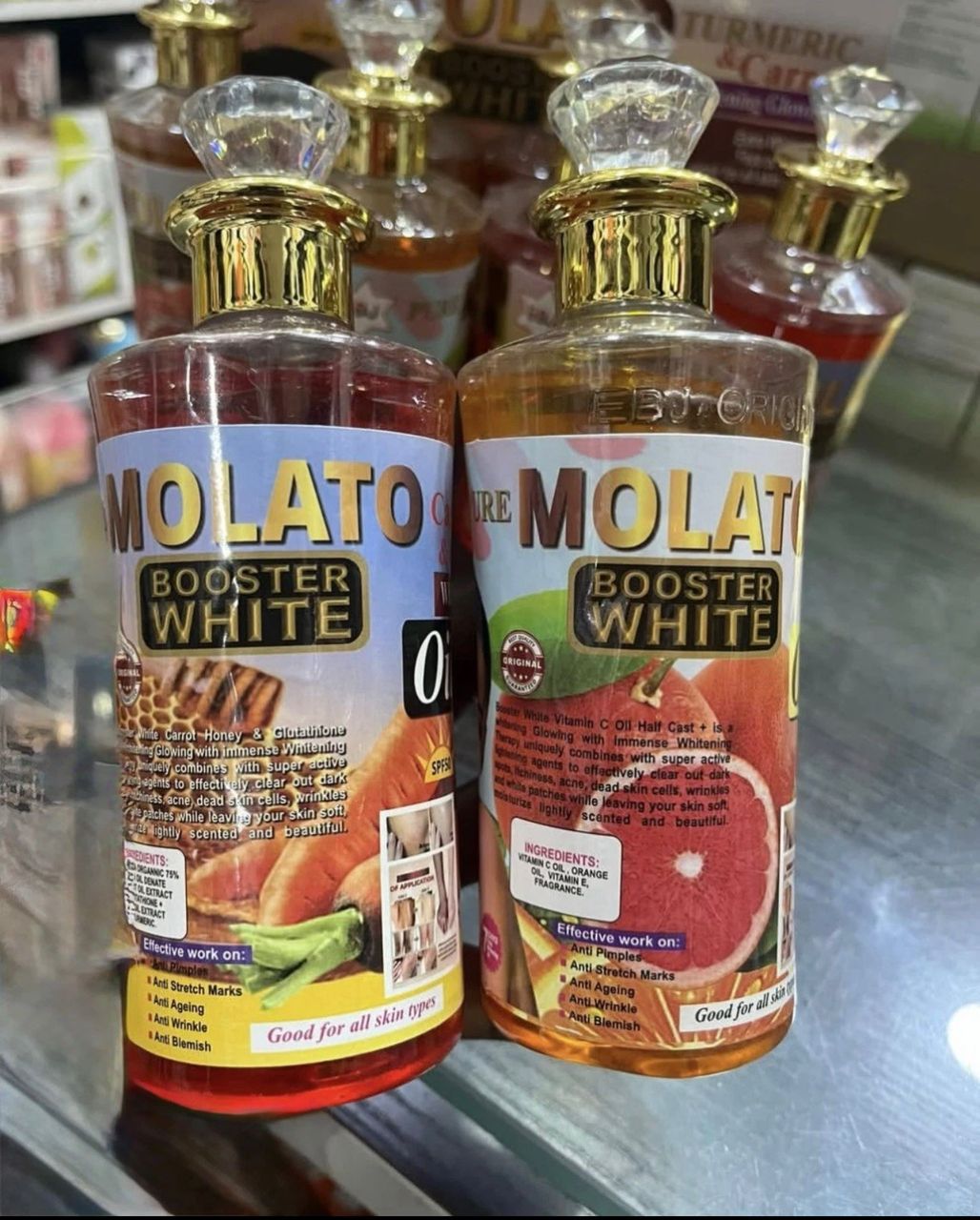 Pure Molato Booster White Carrot Honey & Vitamin C Oil ( 7days Whitening) 250ml-02