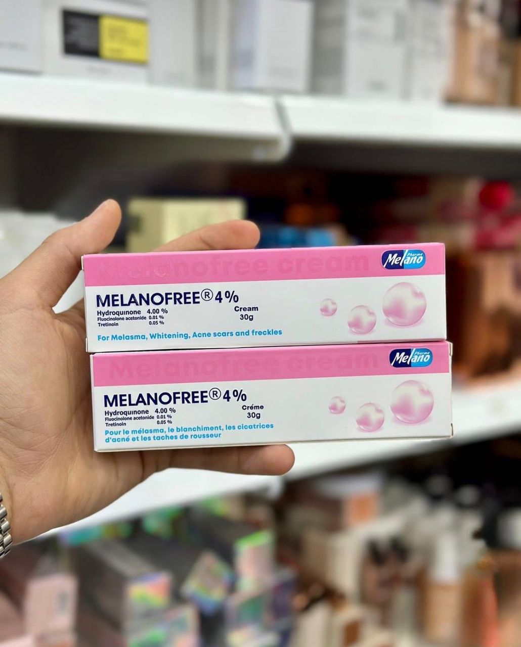 Melanofree cream 4% for hyperpigmentation, blemishes, acne 30g-04