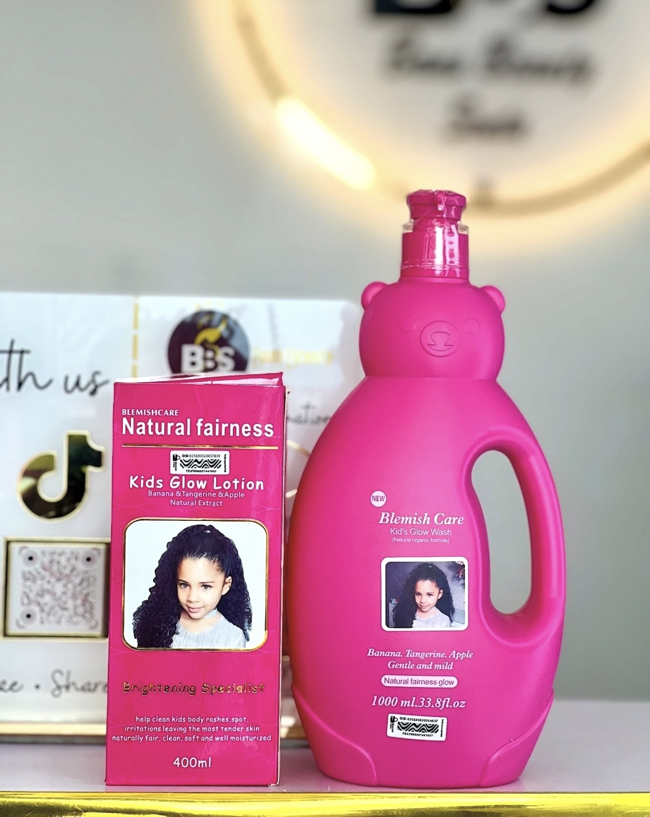 Blemish Care Natural Fairness Kids Glow Lotion + Shower Gel 1000ml -2pcs Set