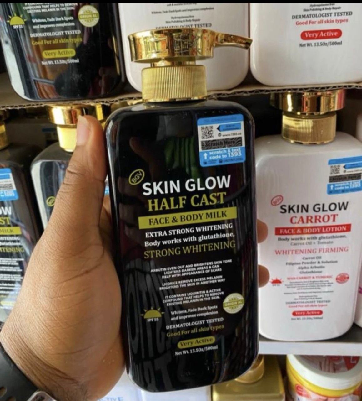 Skin Glow Half Cast Extra Strong Whitening Face & Body Lotion 500ml
