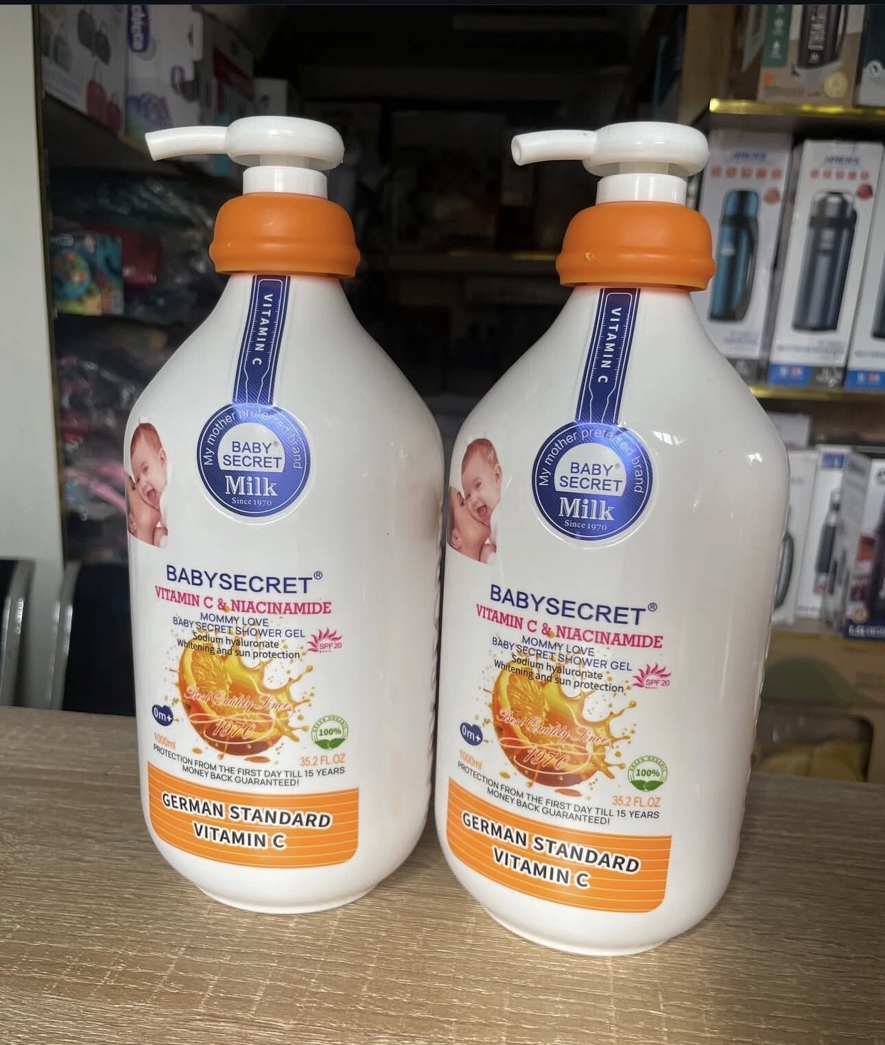 Baby Secret Vitamin C & Niacinamide Body Wash Shower Gel 1000ml  - Protection From Birth