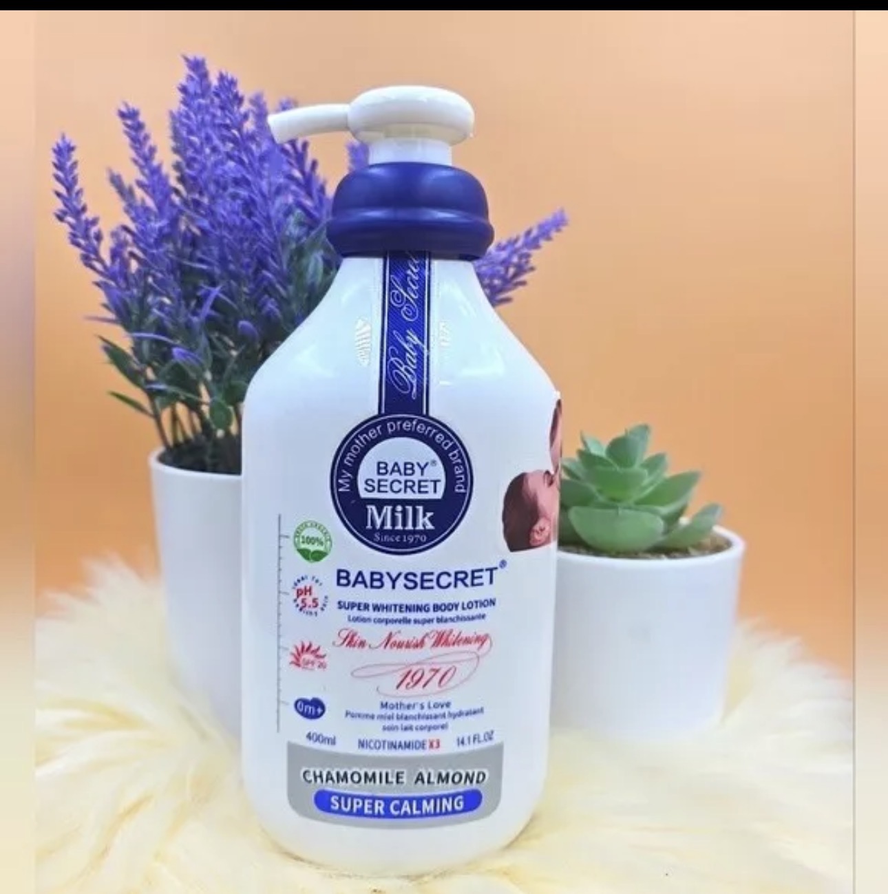 Baby Secret Super Whitening Lotion 400ml. pH 5.5 - Protection From Birth.
