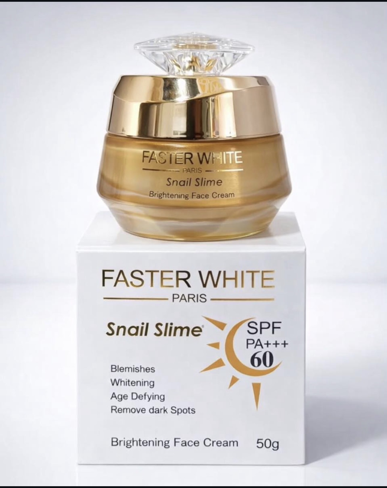 Faster White Snail Slime Brightening Cream 50g With SPF 60