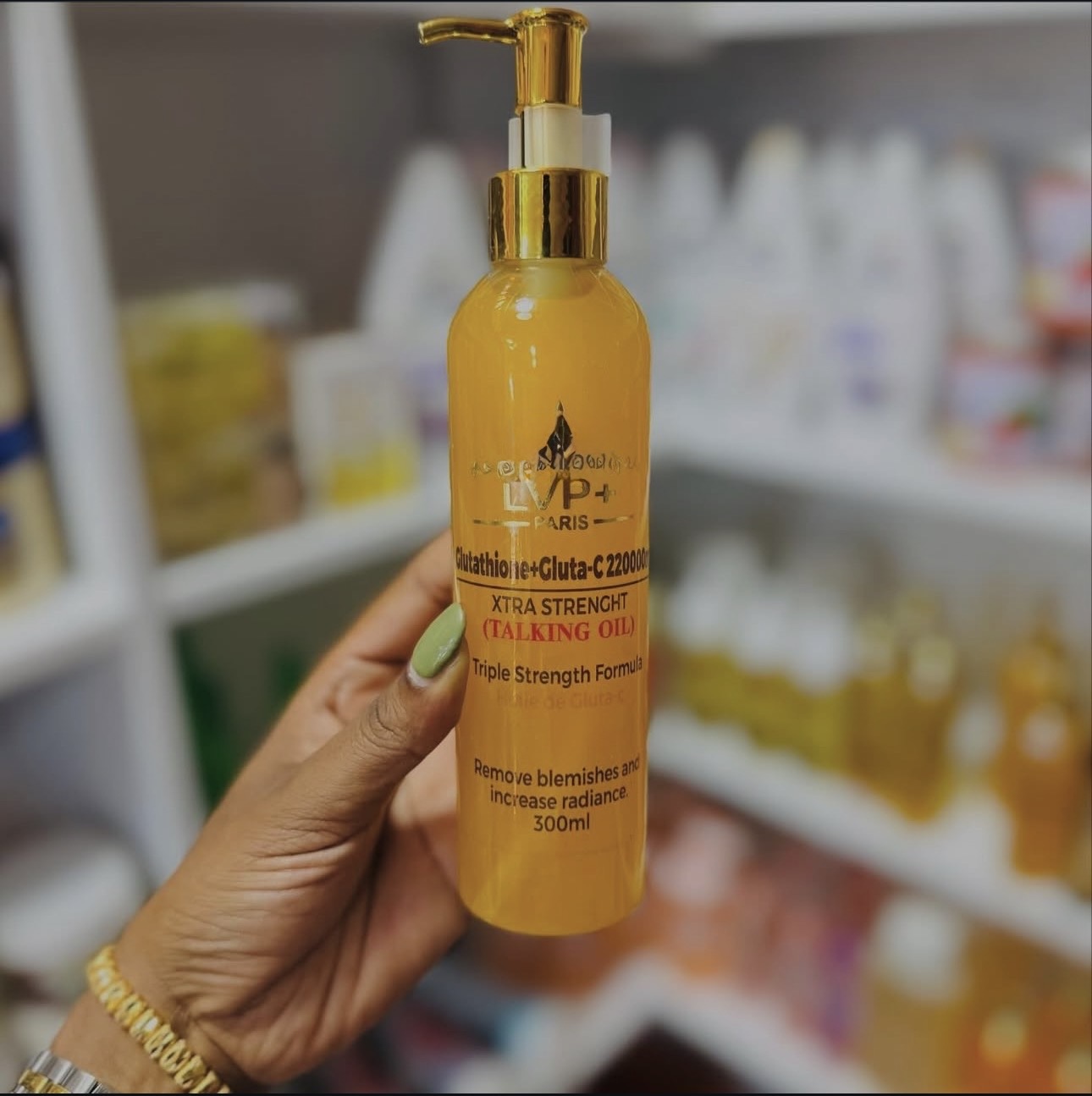 LVP Paris Glutathione + Gluta-C 2200000mg Xtra Strength Talking Oil 300ml