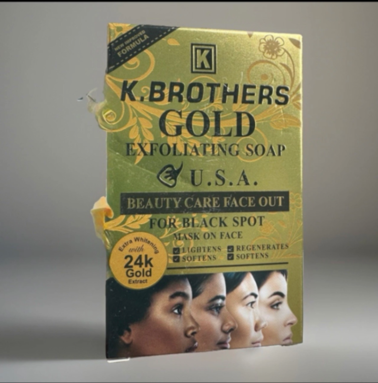 K.Brothers Gold Exfoliating Soap 200g For Lightening & Dark Spots