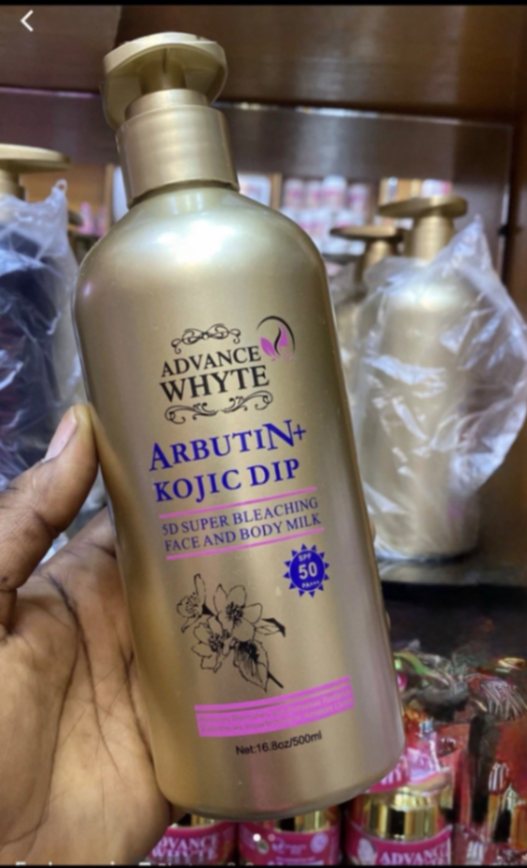 Advance Whyte Arbutin+ Kojic Dip 5D Super Bleaching Lotion 500ml With SPF 50