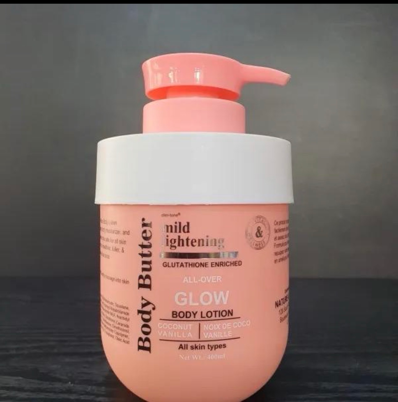 Clini-Tone Body Butter Mild Lightening Glutathione Enriched All-Over Glow Body Lotion (400ml)