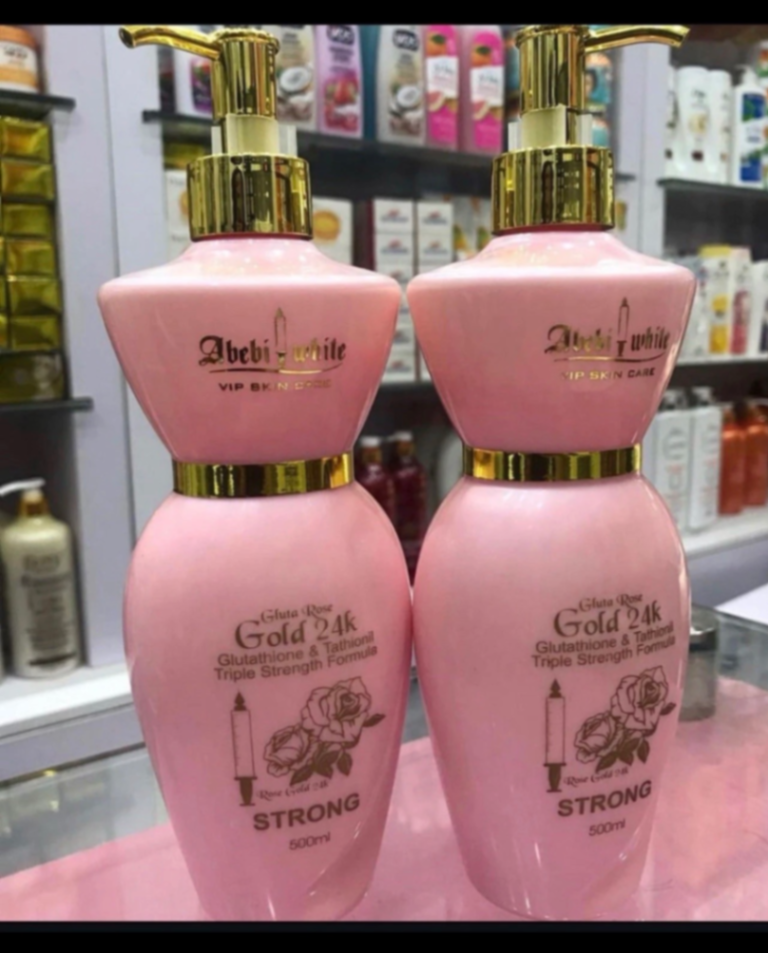 Abebi White Rose Gold 24k Gluta & Tathionil Triple Strong Whitening Lotion 500ml
