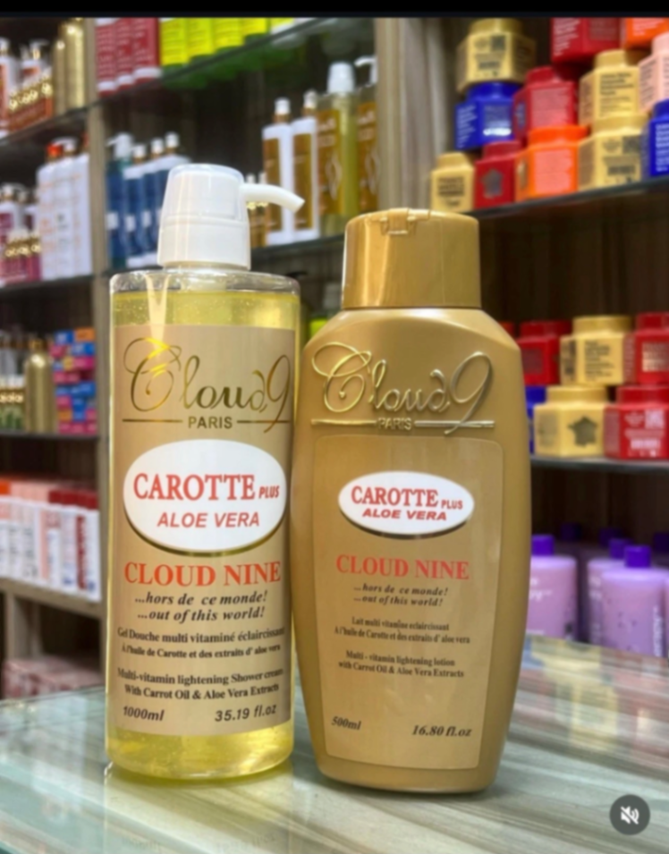 Cloud 9 Paris Carrotte Plus Aloe Vera Whitening Lotion + Shower Gel  - 2pcs Set